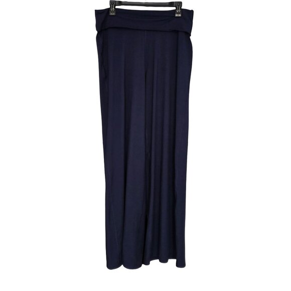 Women's - Fabletics Navy Blue PureLuxe Foldover Pants, Size Large - Picture 3 of 8